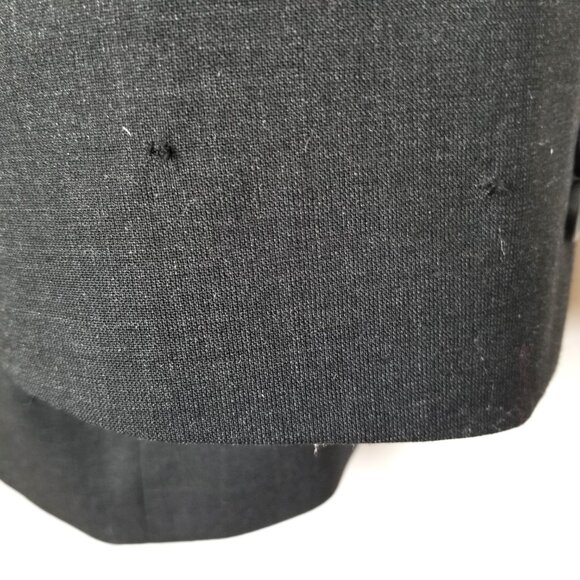 GS Mens Suit Jacket 54PRG Charcoal Black Wool Blend Professional Business Portly - Picture 4 of 11